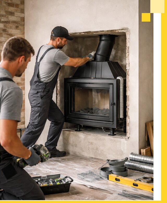 Установка каминных топок в Инте: монтаж, подключение
