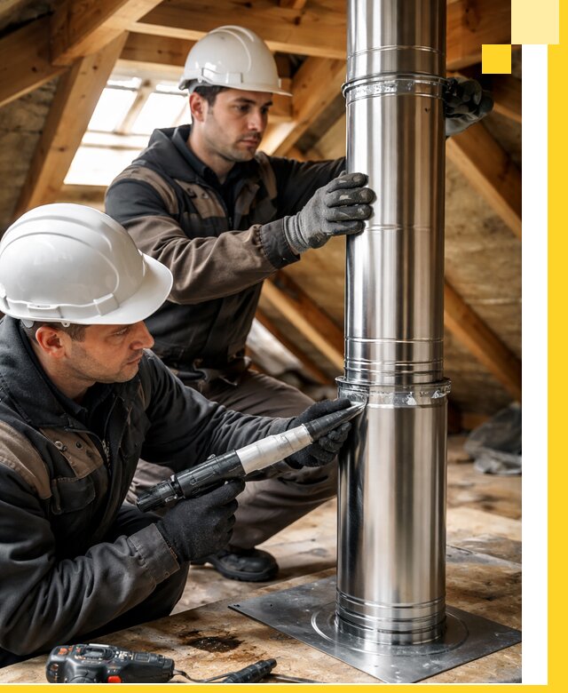 Монтаж дымоходов для каминов в Инте с гарантией качества