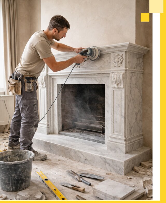 Изготовление и установка мраморных каминов в Инте под ключ