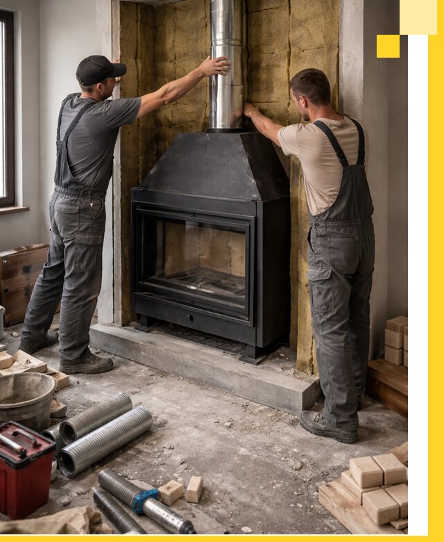 Изготовление и монтаж закрытых каминов в Инте под ключ