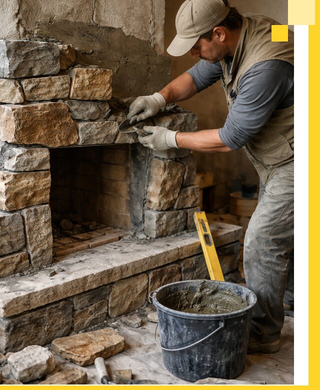 Изготовление и установка каменных каминов под ключ в Инте