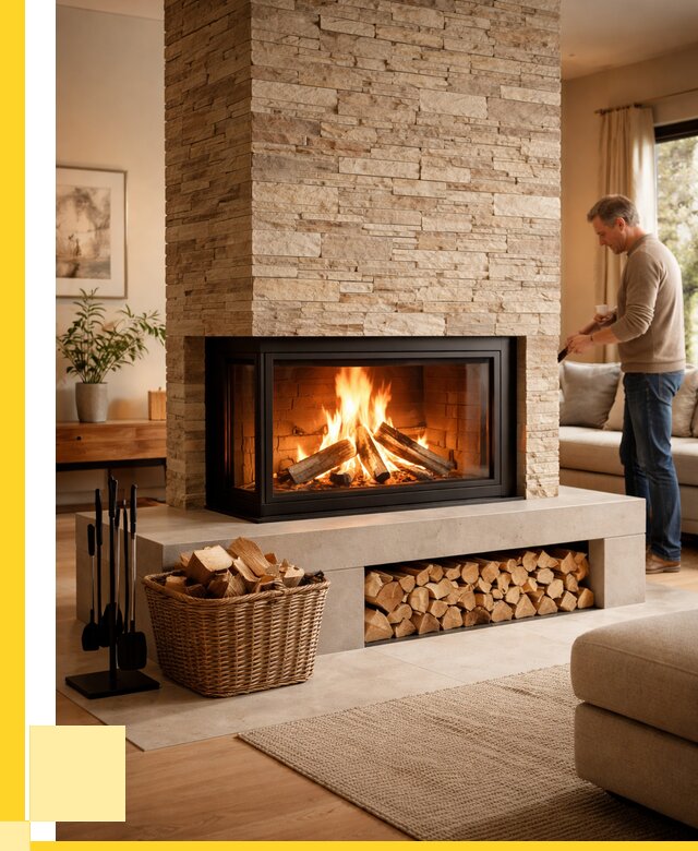 Дровяной камин под ключ в Инте от 202840 р. | ЭриданИнт