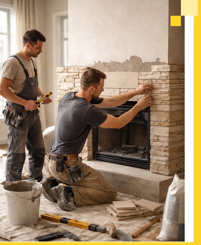 Установка и монтаж каминов для загородного дома в Инте