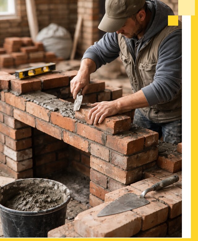 Кладка каминов под ключ в Инте профессиональная отделка и монтаж