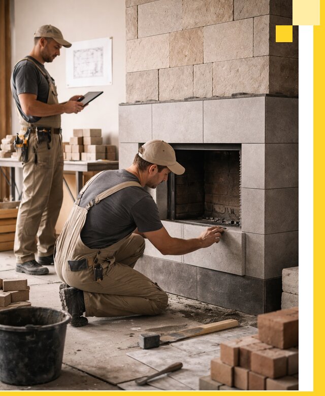 Индивидуальные проекты каминов и каминных систем в Инте