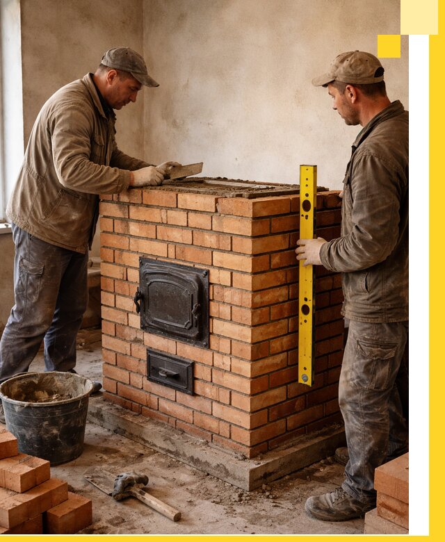 Отопительные печи под ключ в Инте, установка и сборка