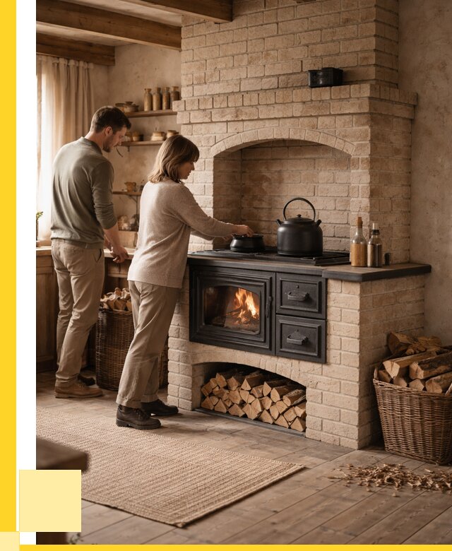 Печи с плитой в Инте от 45639 р. | ЭриданИнт — кирпичная печь