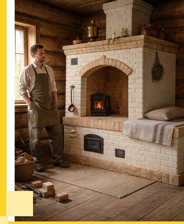 Русские печи с лежанкой под ключ в Инте от 152130 р. ЭриданИнт