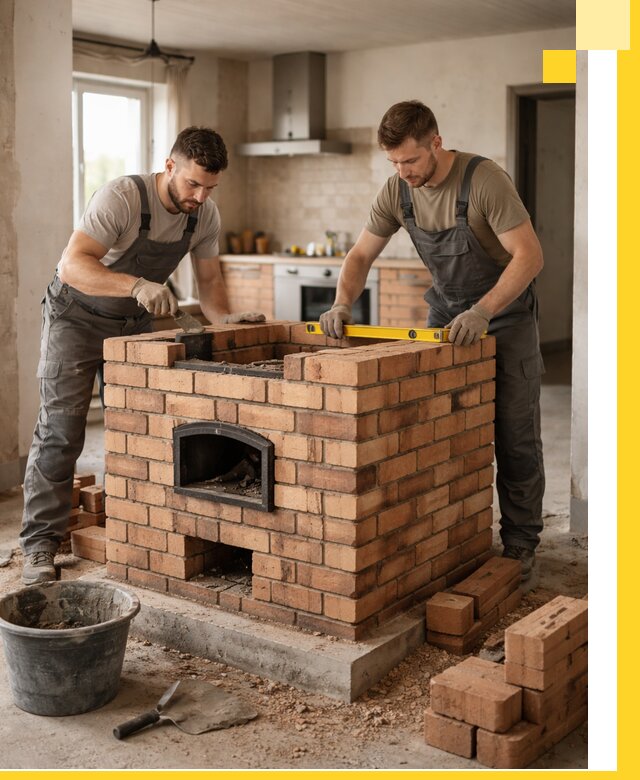 Установка и монтаж печей в частном доме в Инте под ключ