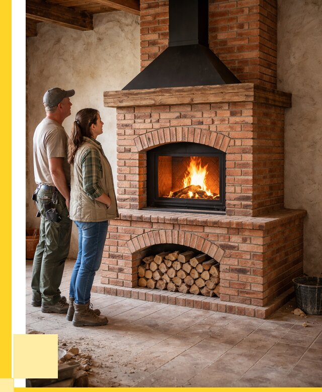 Печи камины из кирпича в Инте от 121704 р. | ЭриданИнт