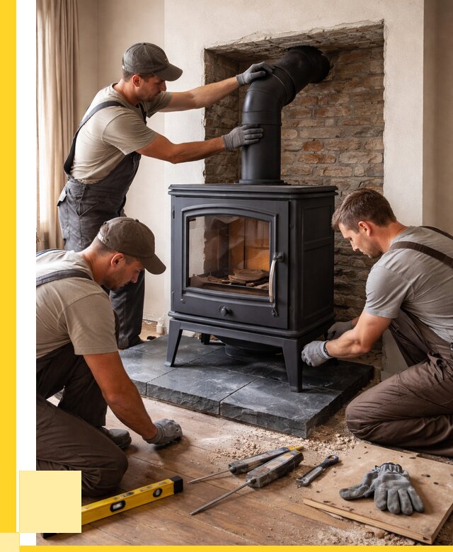 Монтаж печи камина в частном доме в Инте от 25355 р. | ЭриданИнт