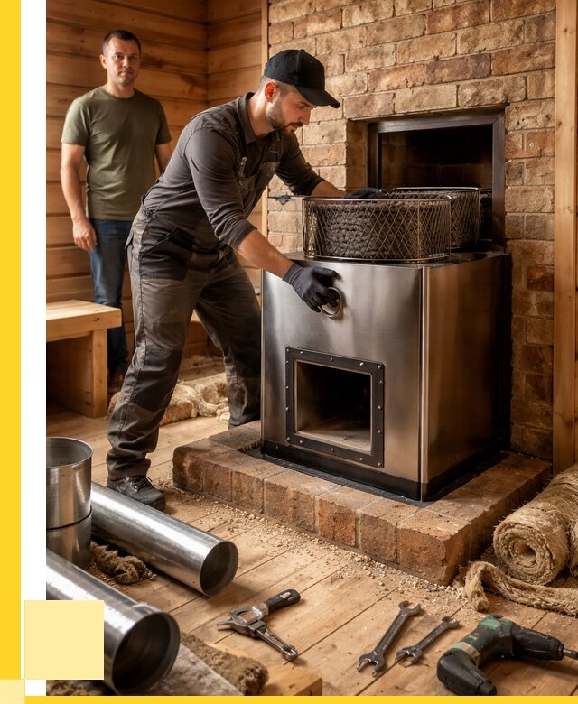 Монтаж банных печей под ключ в Инте от 18256 р., ЭриданИнт