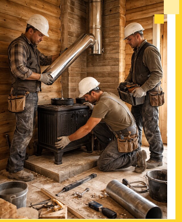 Профессиональный монтаж банных печей и дымоходов в Инте