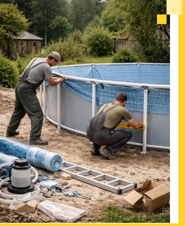 Установка и монтаж каркасных бассейнов в Инте под ключ