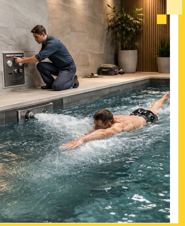 Проектирование и монтаж бассейнов с противотоком в Инте