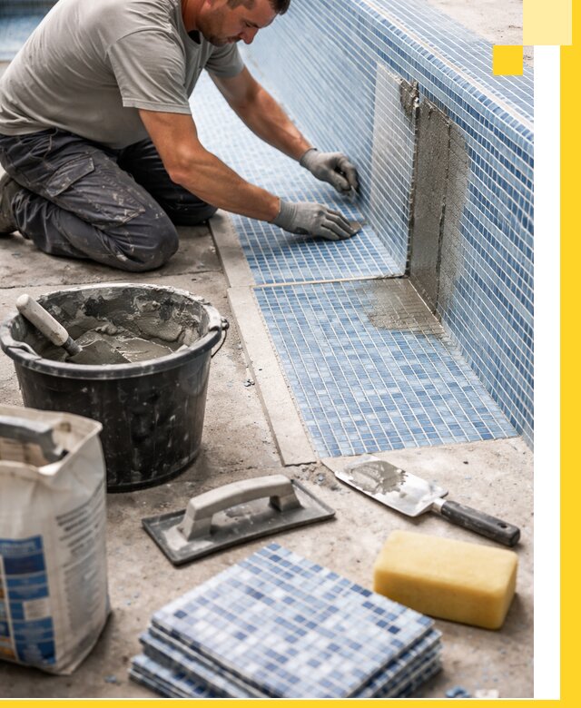 Укладка и ремонт мозаики для бассейнов под ключ в Инте