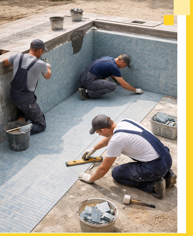 Укладка и установка плитки для бассейнов под ключ в Инте