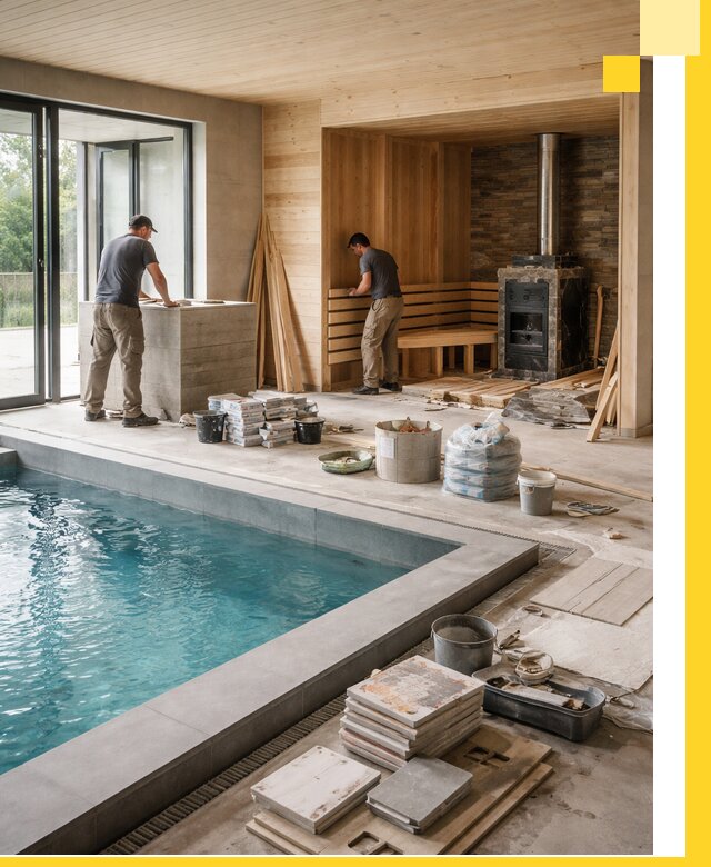 Проектирование и строительство бань с бассейном в Инте