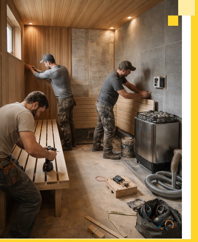 Сауны под ключ в Инте, проектирование, строительство, отделка