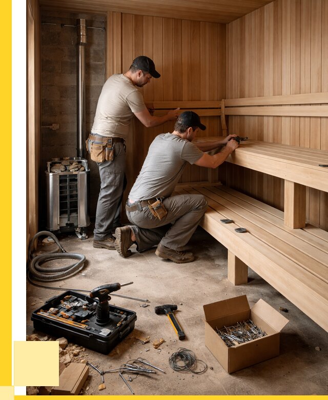 Монтаж саун под ключ в Инте от 121704 р. | ЭриданИнт