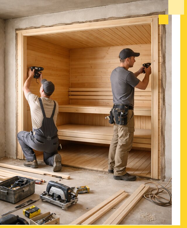 Монтаж саун под ключ в Инте — проектирование и установка