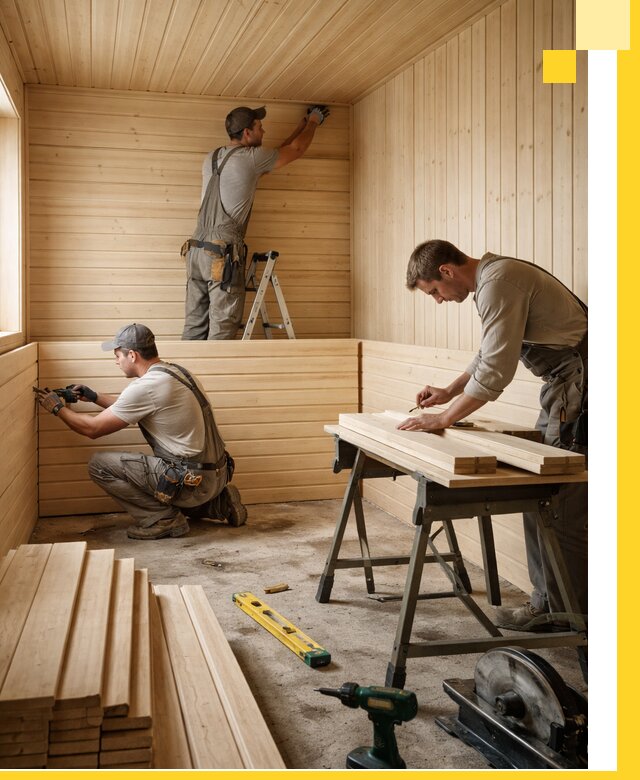 Обшивка саун в Инте из натуральной древесины под ключ