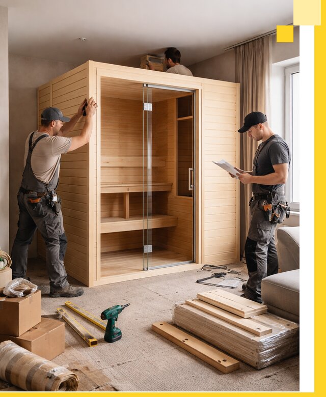 Установка и благоустройство саун в квартире в Инте