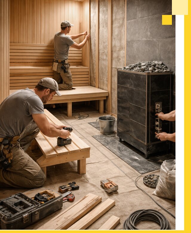 Дизайн и строительство интерьерных саун под ключ в Инте