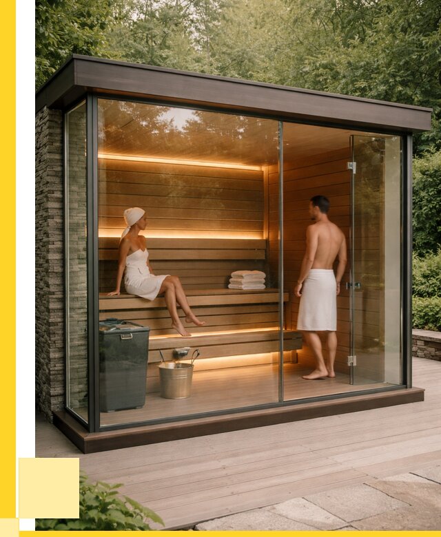 Сауна стеклянная и двери для сауны в Инте от 253550 р. | ЭриданИнт