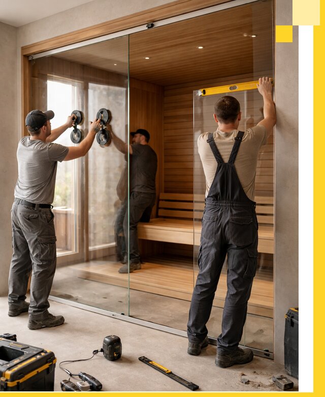 Производство и монтаж стеклянных саун под ключ в Инте