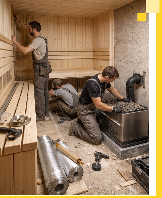 Индивидуальные сауны на заказ в Инте под ключ, проект и монтаж