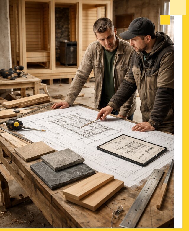 Проекты бань под ключ и планы строительства в Инте