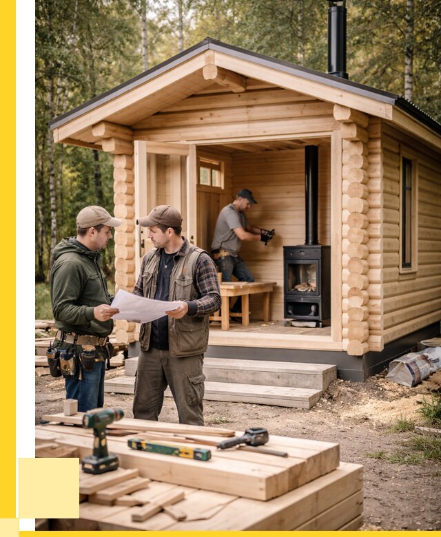 Монтаж бань под ключ в Инте — от 202840 р. | ЭриданИнт