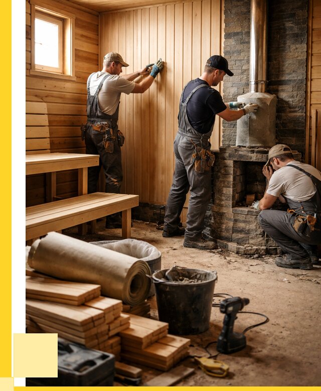 Ремонт бань под ключ в Инте от 45639 р. | ЭриданИнт