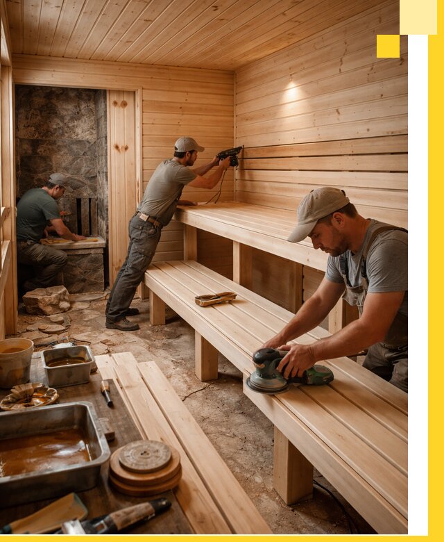 Профессиональная отделка бань в Инте под ключ, с гарантией