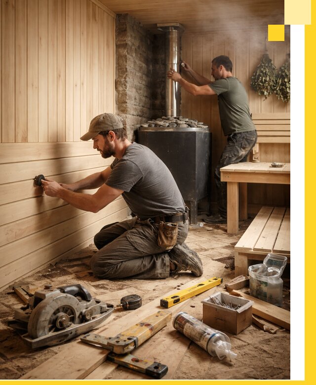 Полное строительство и оснащение парных под ключ в Инте