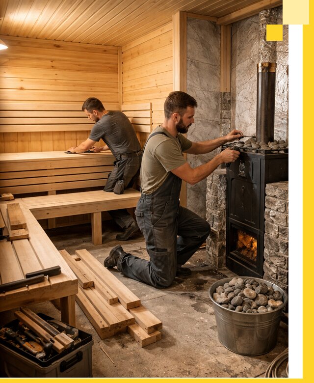 Дизайн и строительство интерьеров бань под ключ в Инте