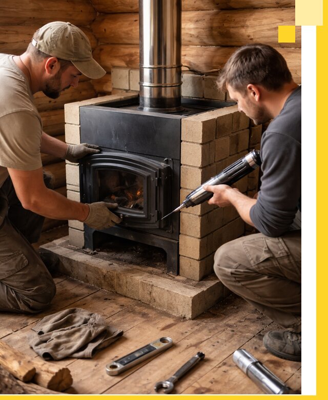 Монтаж и установка печи в бане под ключ с гарантией в Инте