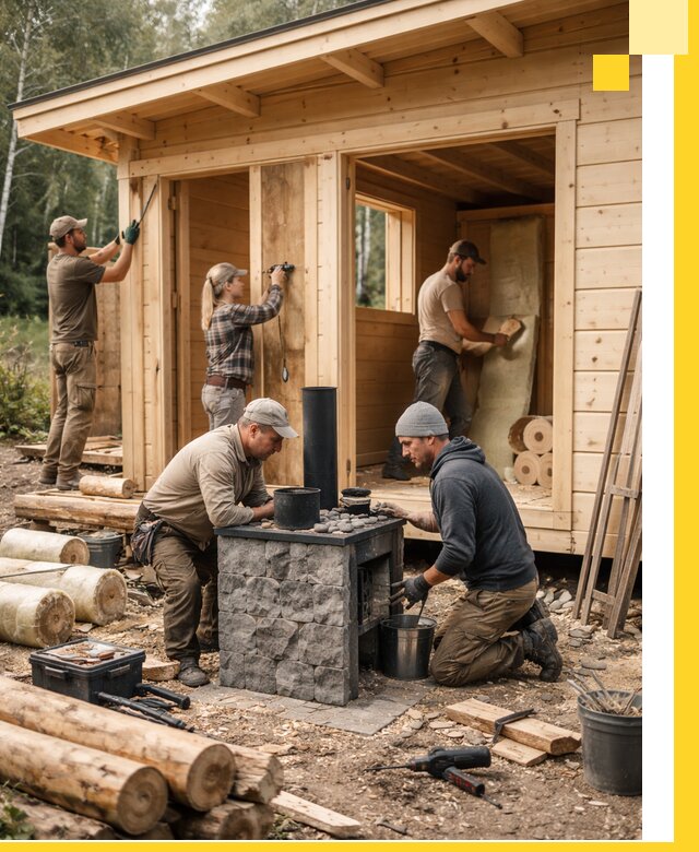 Купить баню под ключ в Инте строительство монтаж отделка