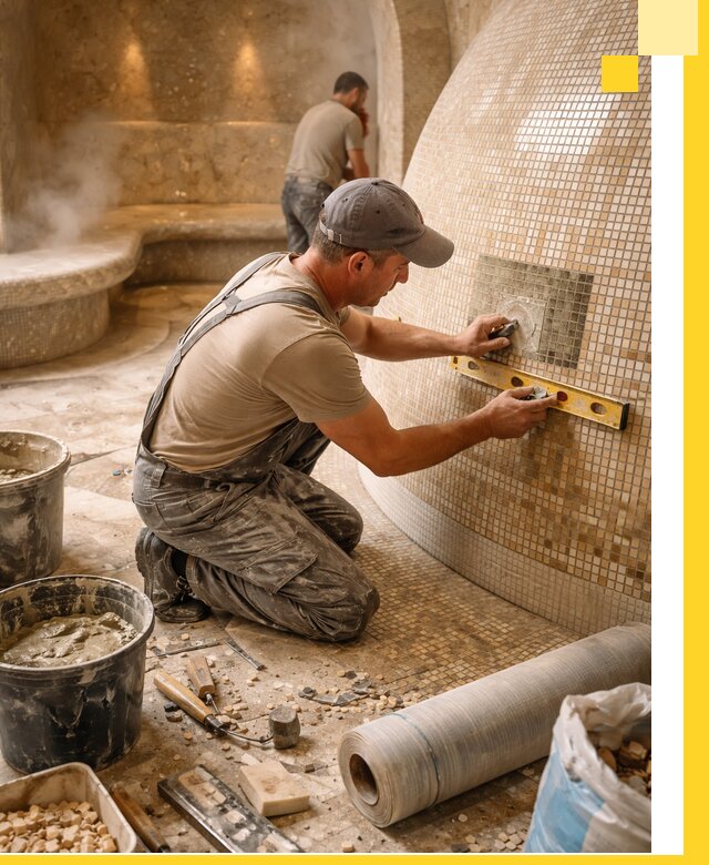 Хамам под ключ в Инте: проектирование, строительство, отделка