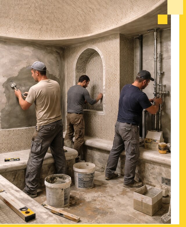 Профессиональный монтаж хамамов под ключ в Инте с гарантией