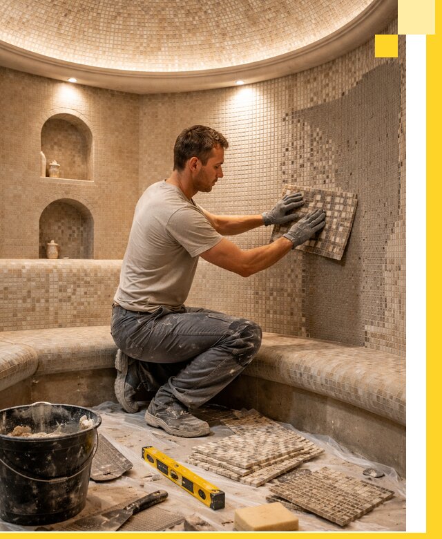 Устройство и монтаж домашнего хамама под ключ в Инте