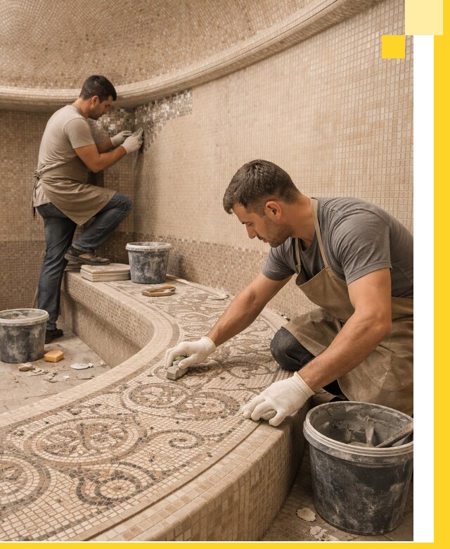 Плитка для хамама в Инте, укладка, подбор и поставка