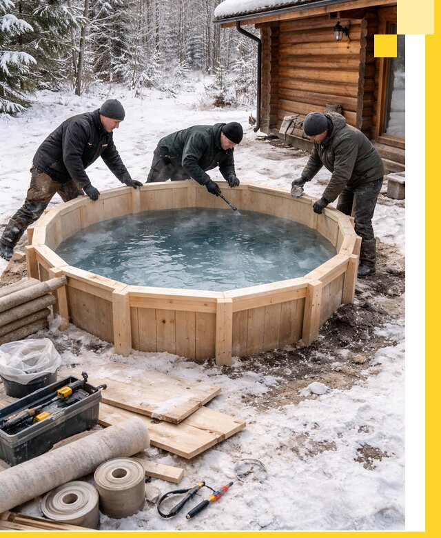 Изготовление и установка ледяных купелей под ключ в Инте